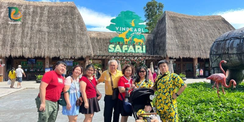 Entrance of Safari with visitors taking photos in front